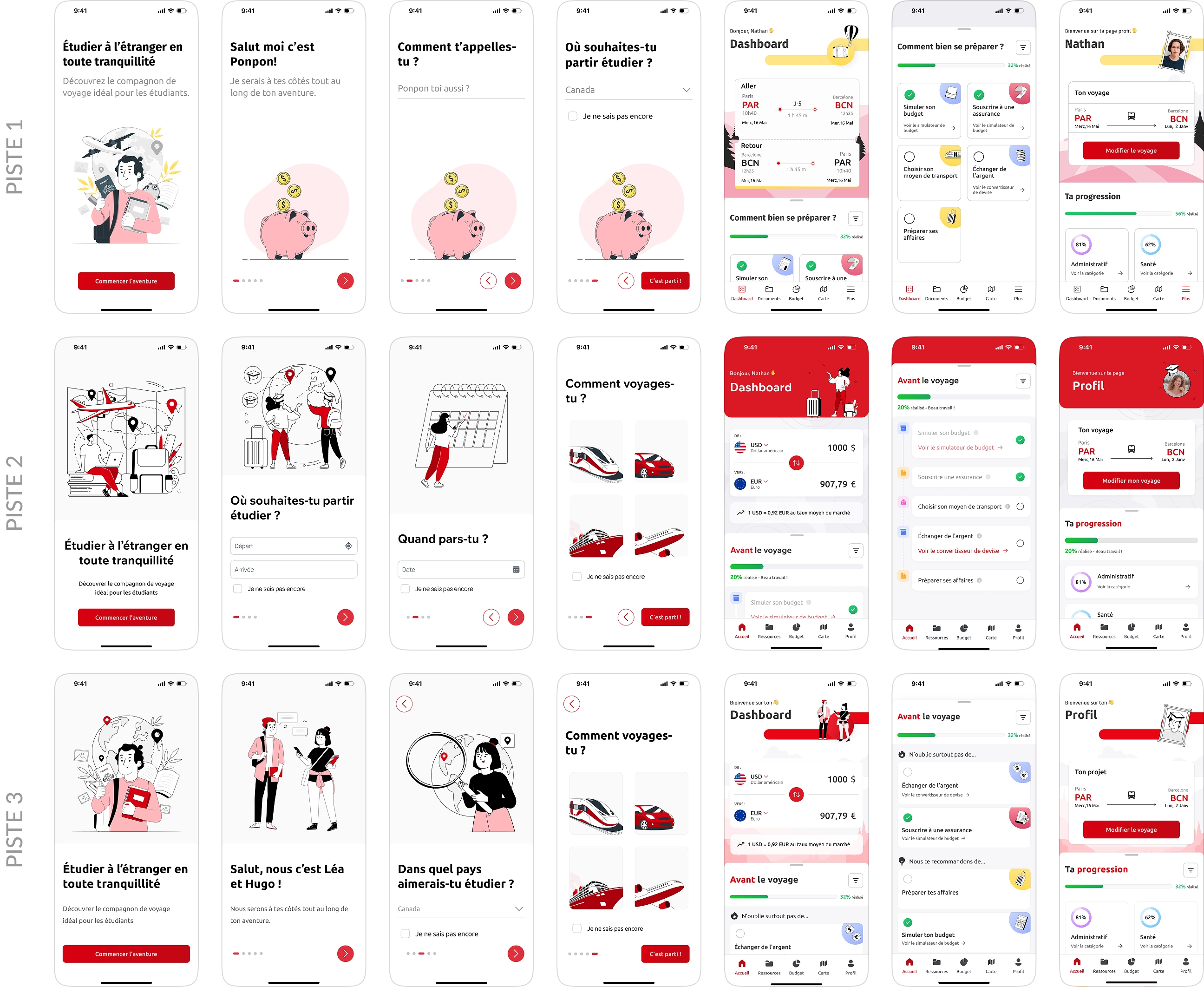 Exemple des tests d'essais