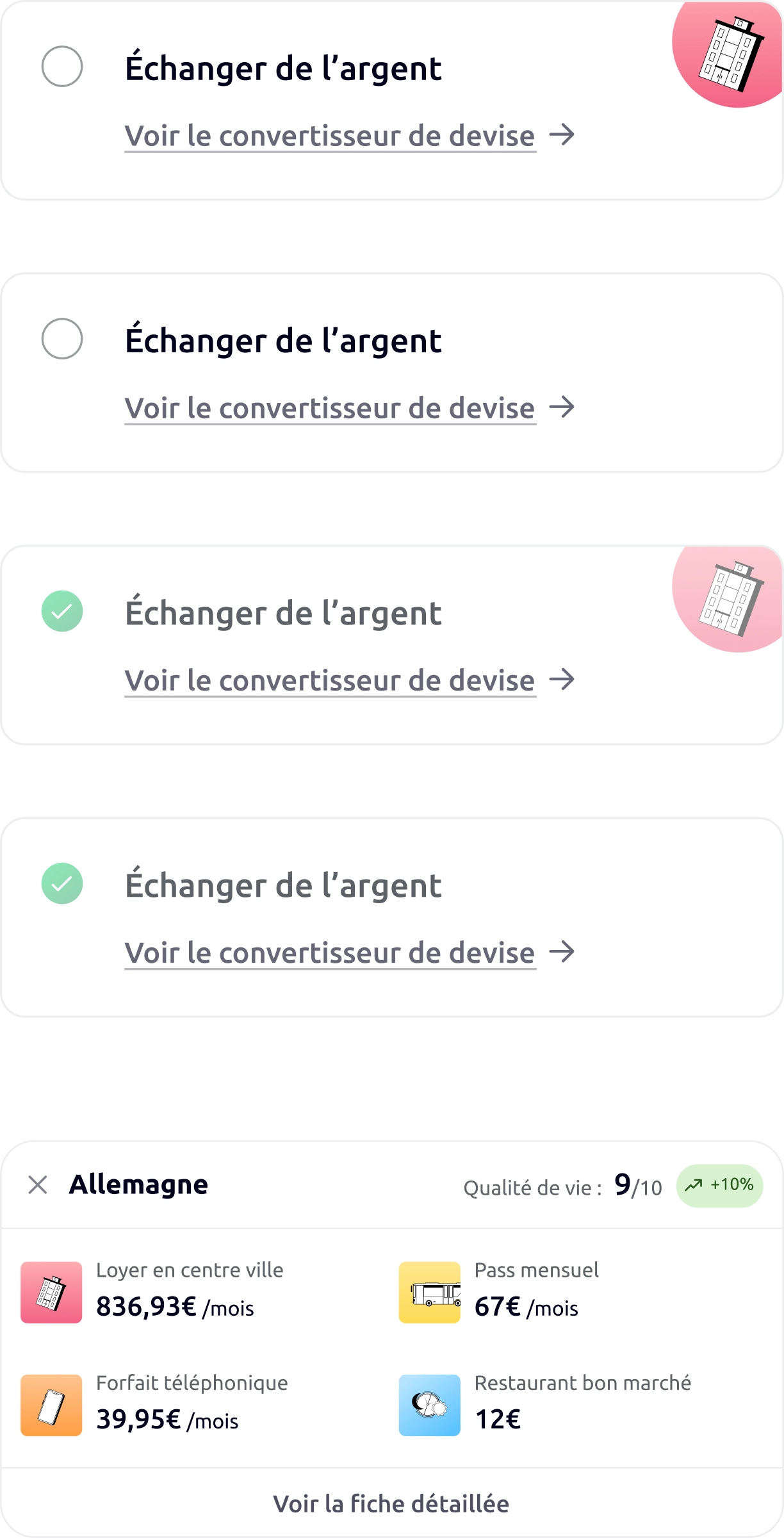 Une partie du UI-Kit - To do cards / Data card